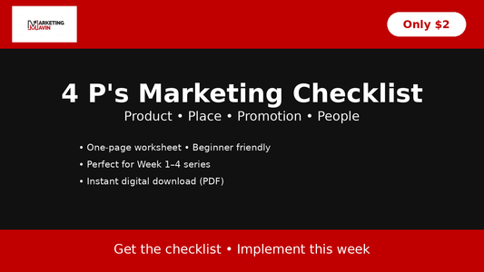 4 P's Marketing Checklist