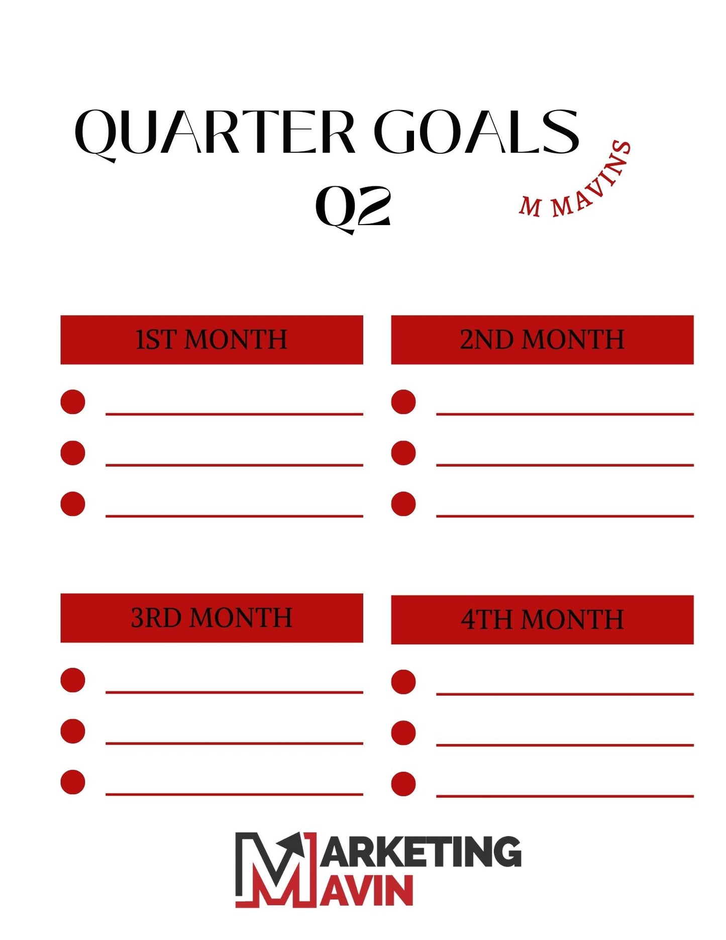 Freebee Goal Planning sheet